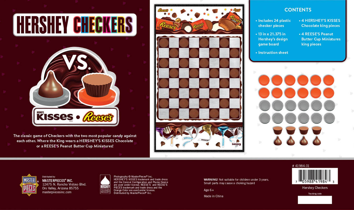 Board Game (Ages 6+) Hershey's Kisses vs Reese's Checkers Board Game