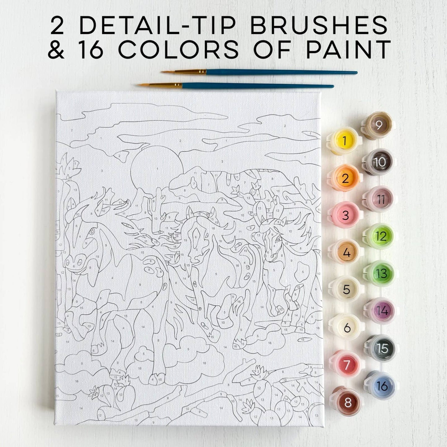 Art Kit (Ages 8+) IHeartArt Paint By Numbers Wild Horses