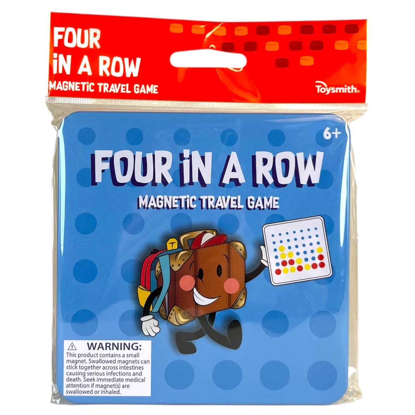Travel Game (Ages 6+) On the Way Games Goplay Magnetic Four In A Row, Travel Game