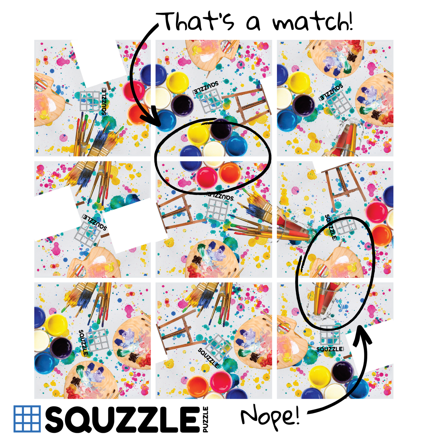 Brain Teaser (Ages 5+) Squzzle PAINTING