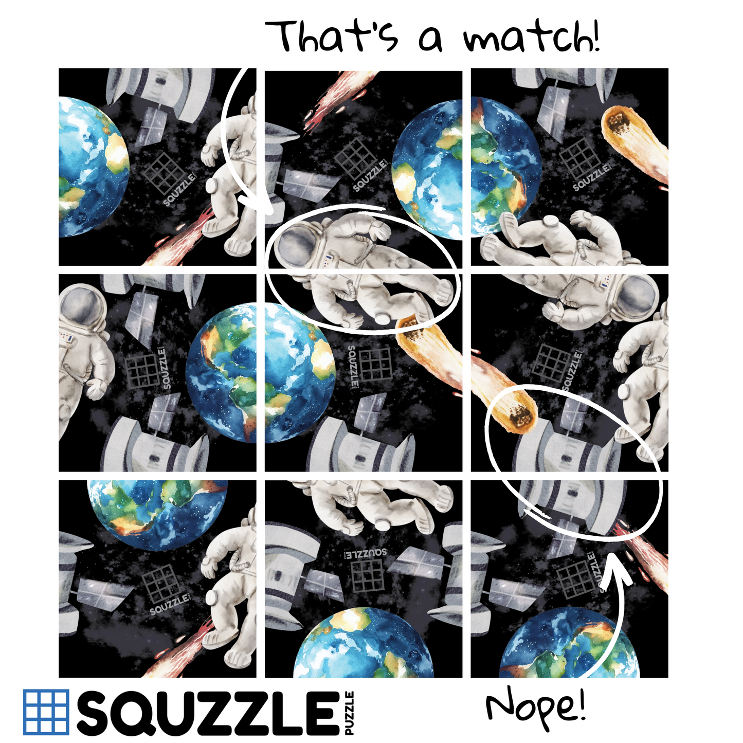 Brain Teaser (Ages 5+) Squzzle SPACE EXPLORER