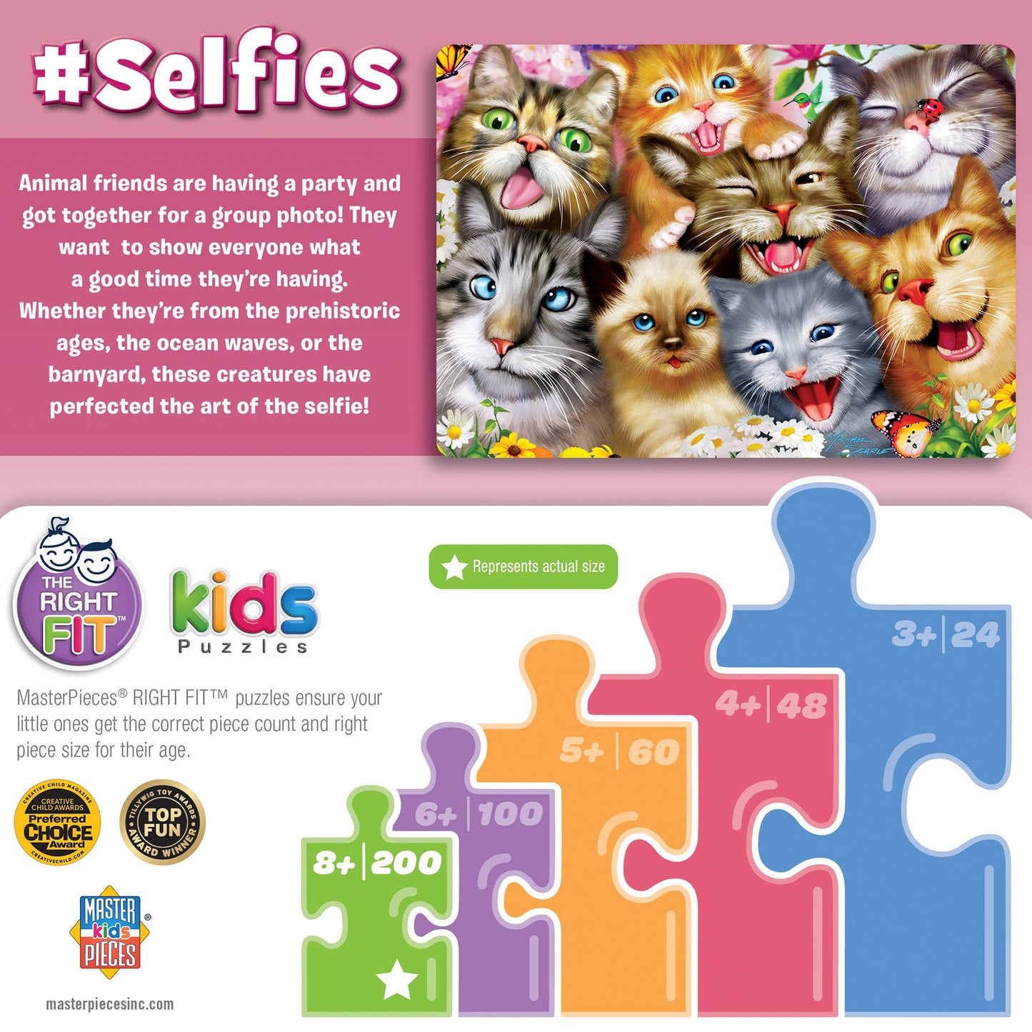 Puzzle (200 pc) Selfies - Pretty Kitties 200 Piece Puzzle