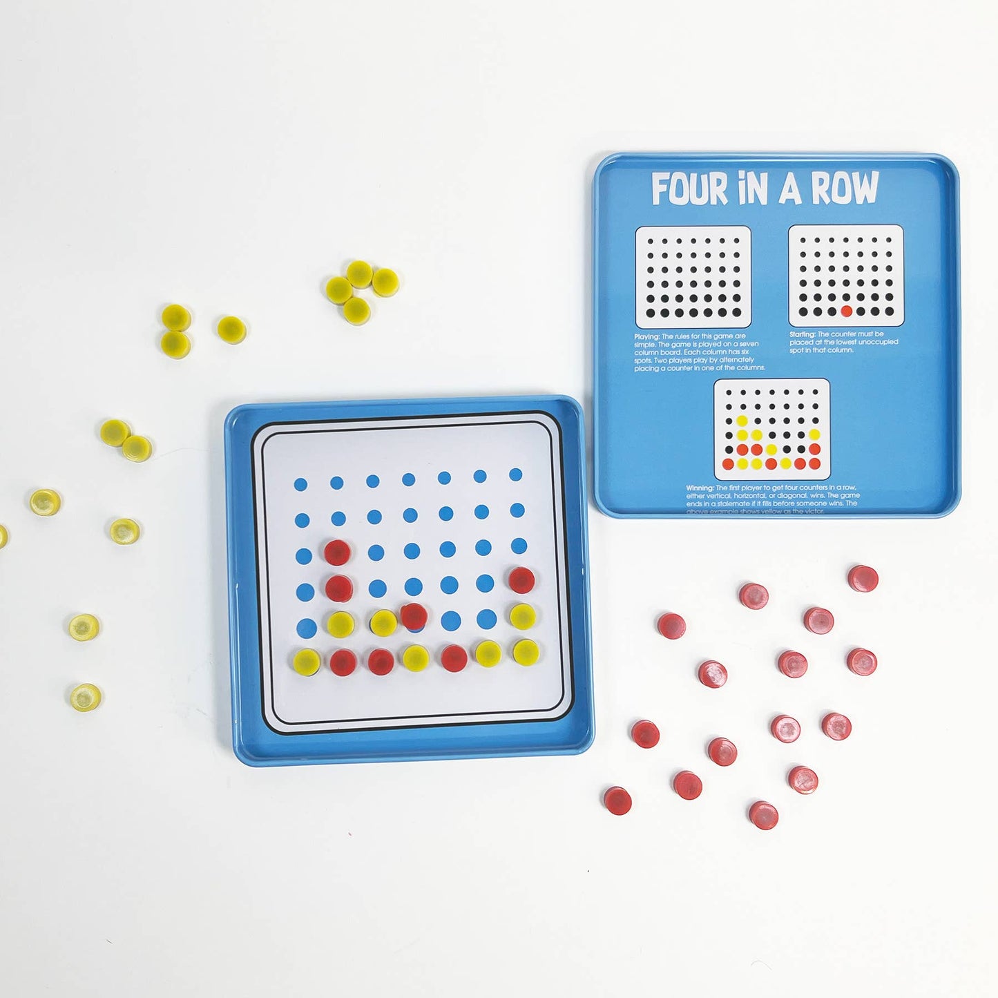 Travel Game (Ages 6+) On the Way Games Goplay Magnetic Four In A Row, Travel Game