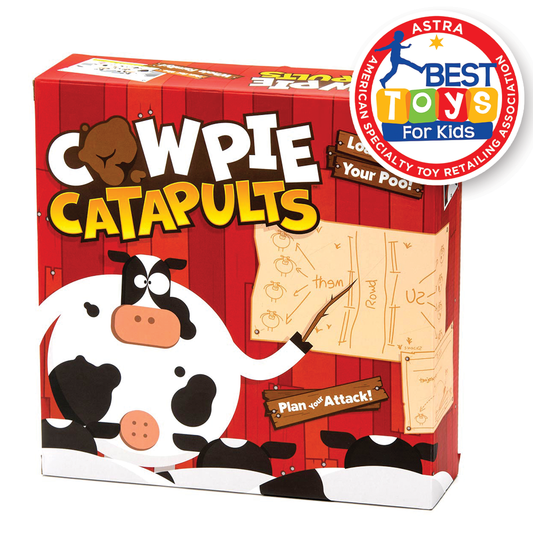Board Game (Ages 6+) Cow Pie Catapults - Launching Action Farm Animals Board Game