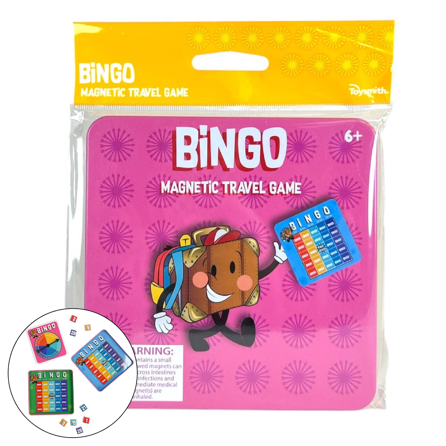 Travel Game (Ages 6+) On the Way Games- Magnetic Bingo, Travel Game