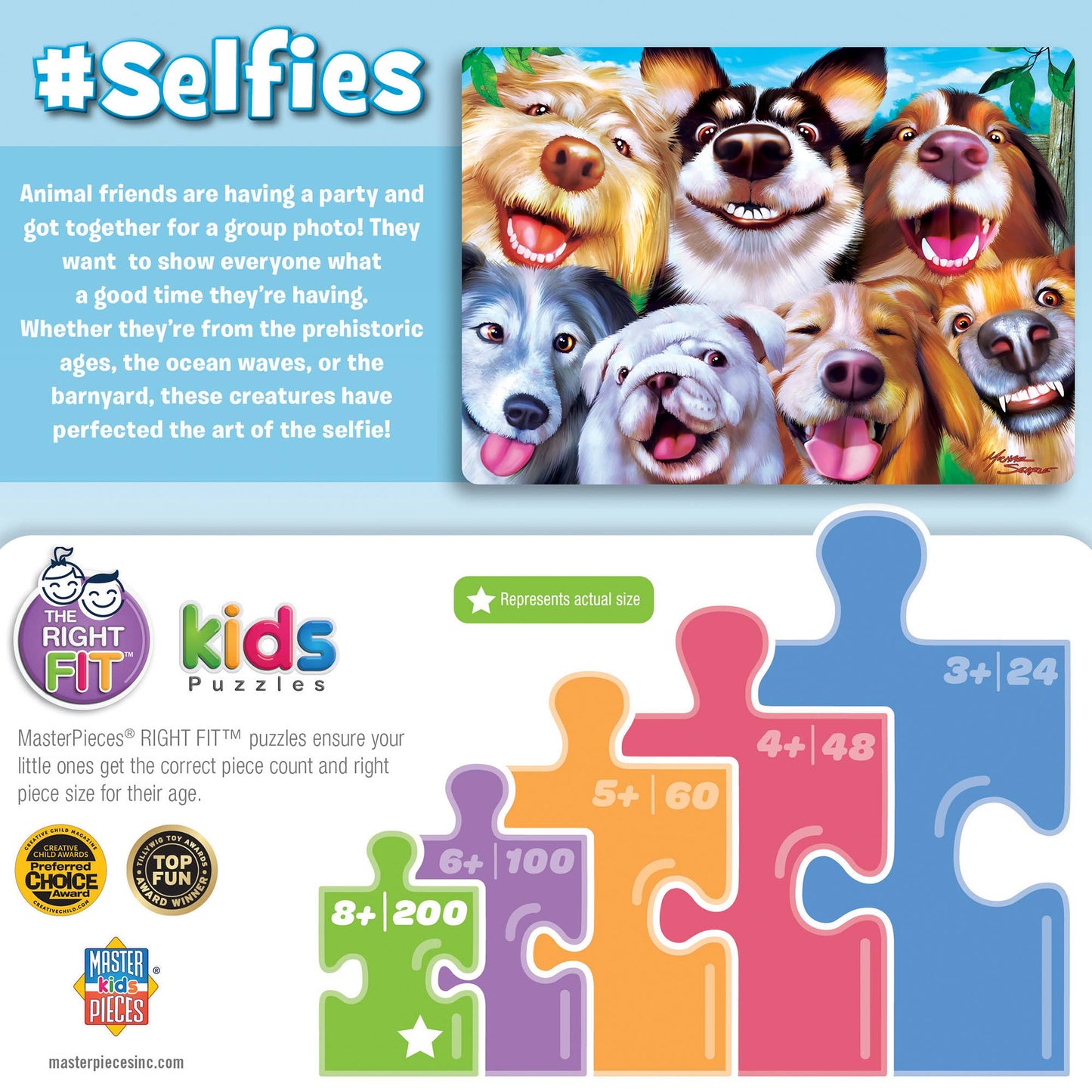 Puzzle (200 pc) Selfies - Goofy Grins 200 Piece Puzzle
