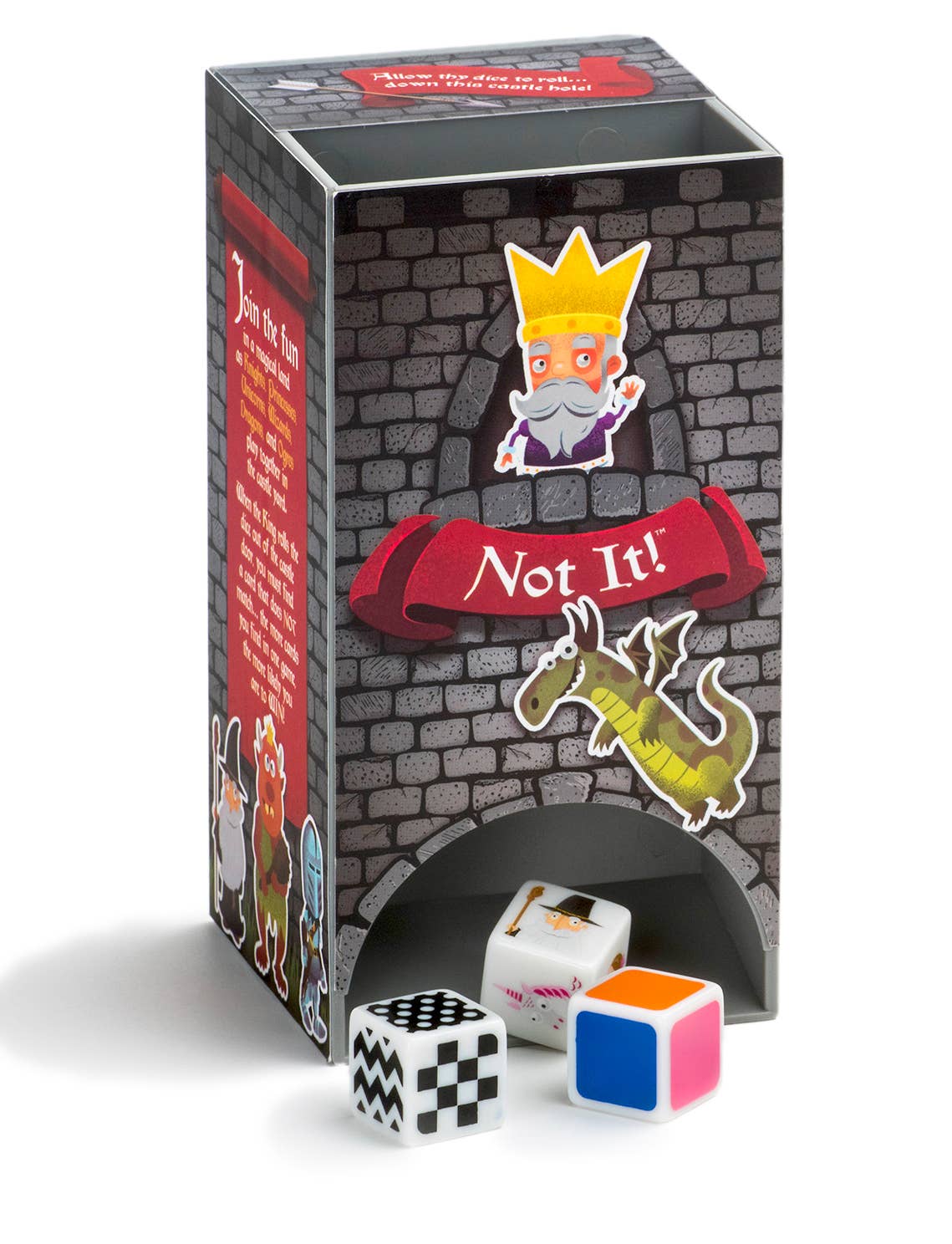 Dice Game (Ages 6+) Not It! Castle Land - Kings, Knights, Princesses, & Dragons!