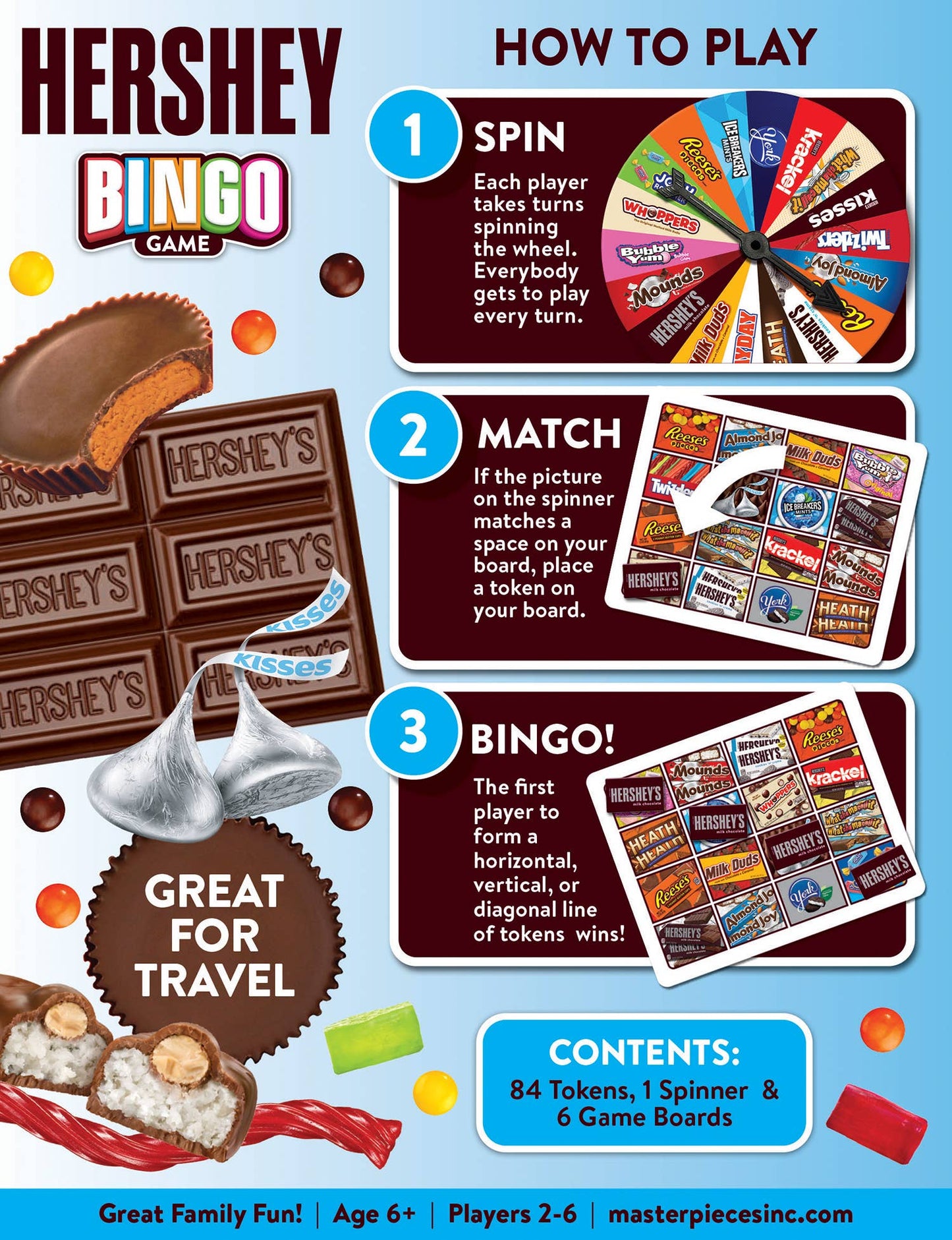 Board Game (Ages 3+) Hershey's Bingo Game