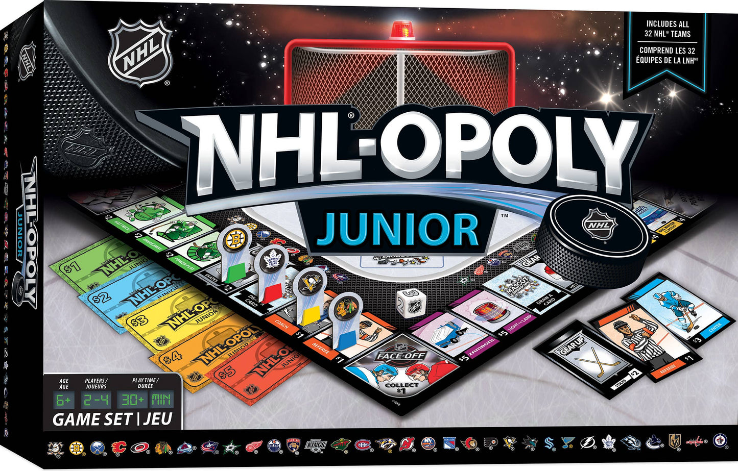 Board Game (Ages 6+) NHL Opoly Junior Board Game
