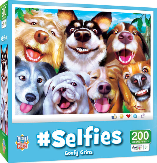 Puzzle (200 pc) Selfies - Goofy Grins 200 Piece Puzzle