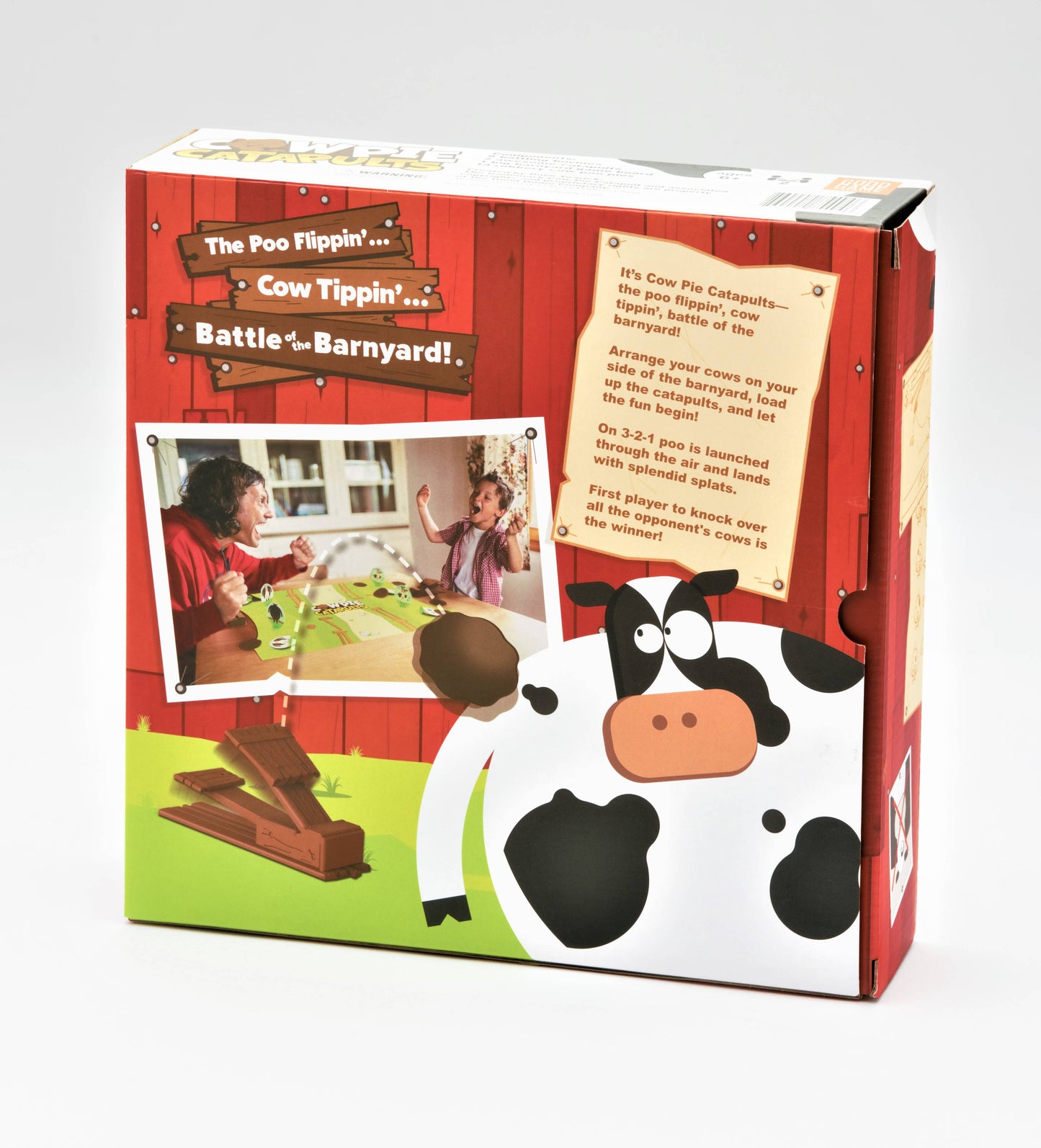 Board Game (Ages 6+) Cow Pie Catapults - Launching Action Farm Animals Board Game