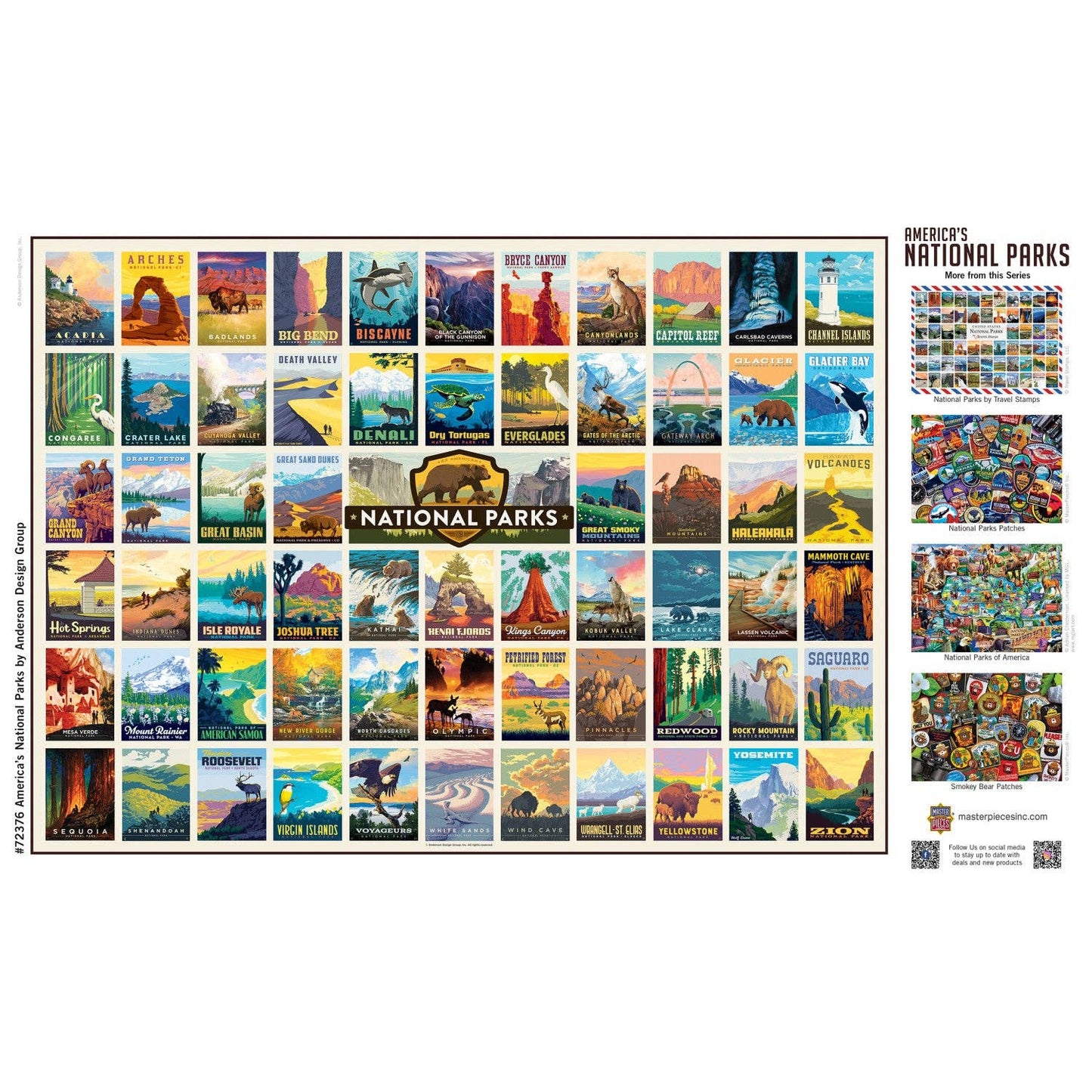 Puzzle (1000 pc) National Parks by Anderson Design Group 1000 Piece Puzzle