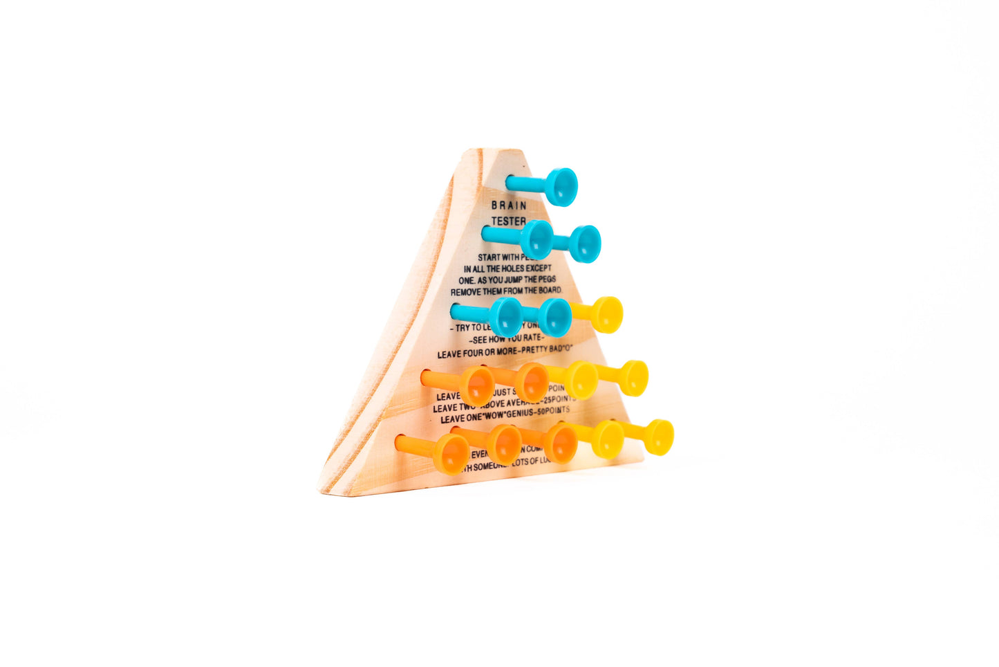 Brain Teaser Game (Ages 8+) Neato! Classic Wooden Peg Game, Travel Size- Retro Classic