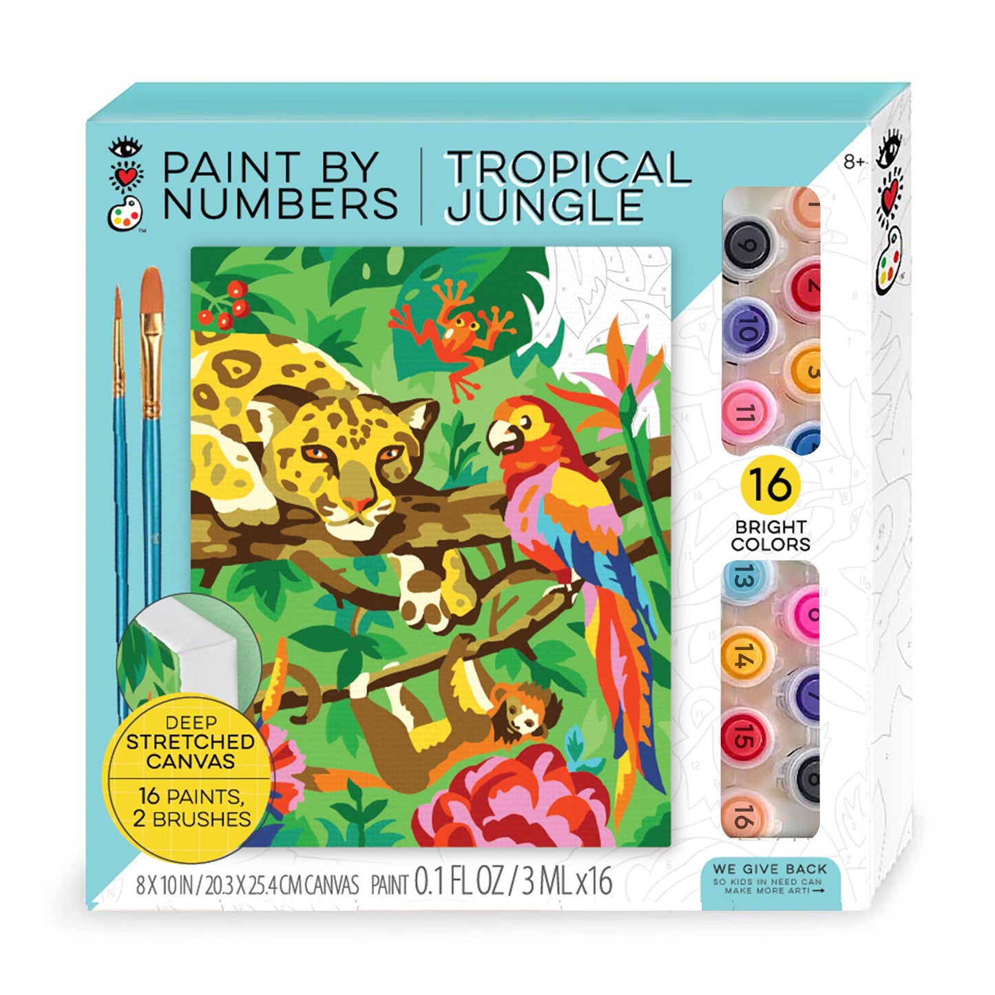 Art Kit (Ages 8+) IHeartArt Paint By Numbers Tropical Jungle
