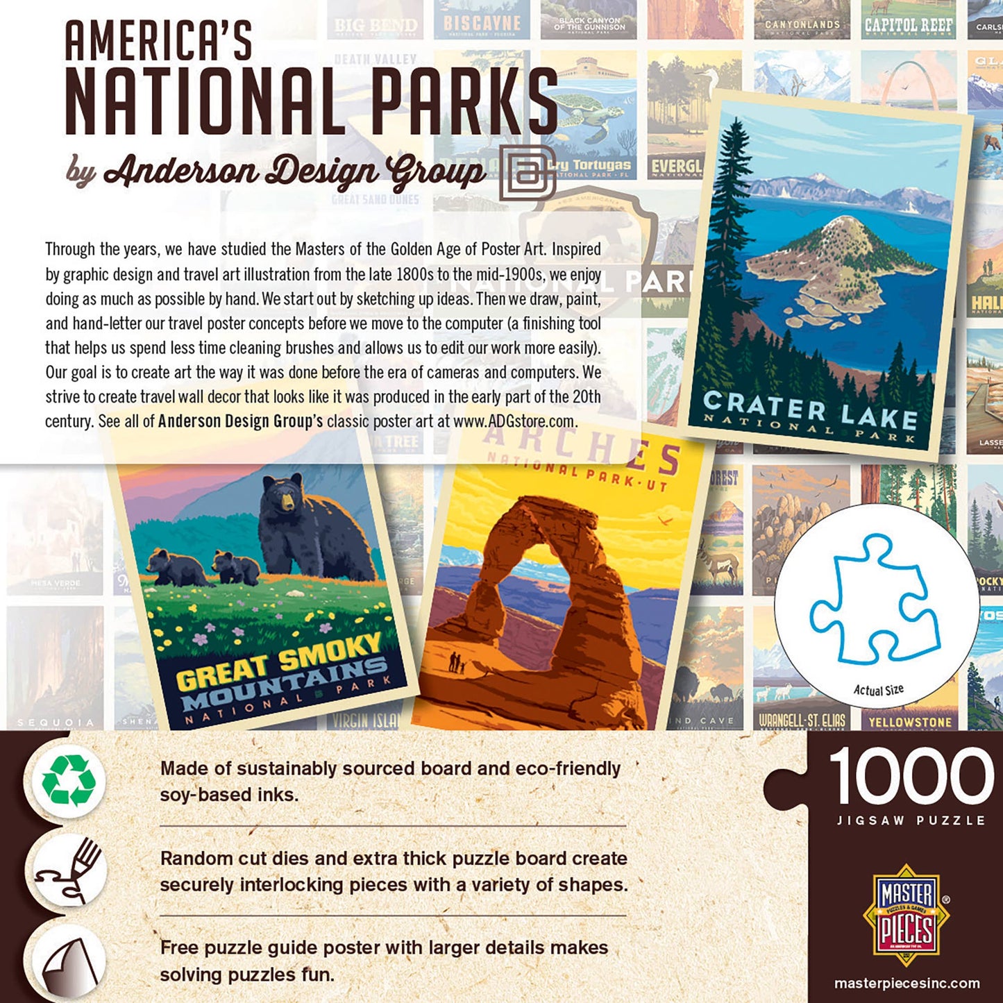 Puzzle (1000 pc) National Parks by Anderson Design Group 1000 Piece Puzzle