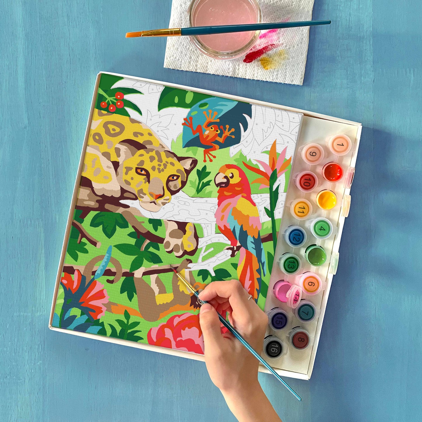 Art Kit (Ages 8+) IHeartArt Paint By Numbers Tropical Jungle