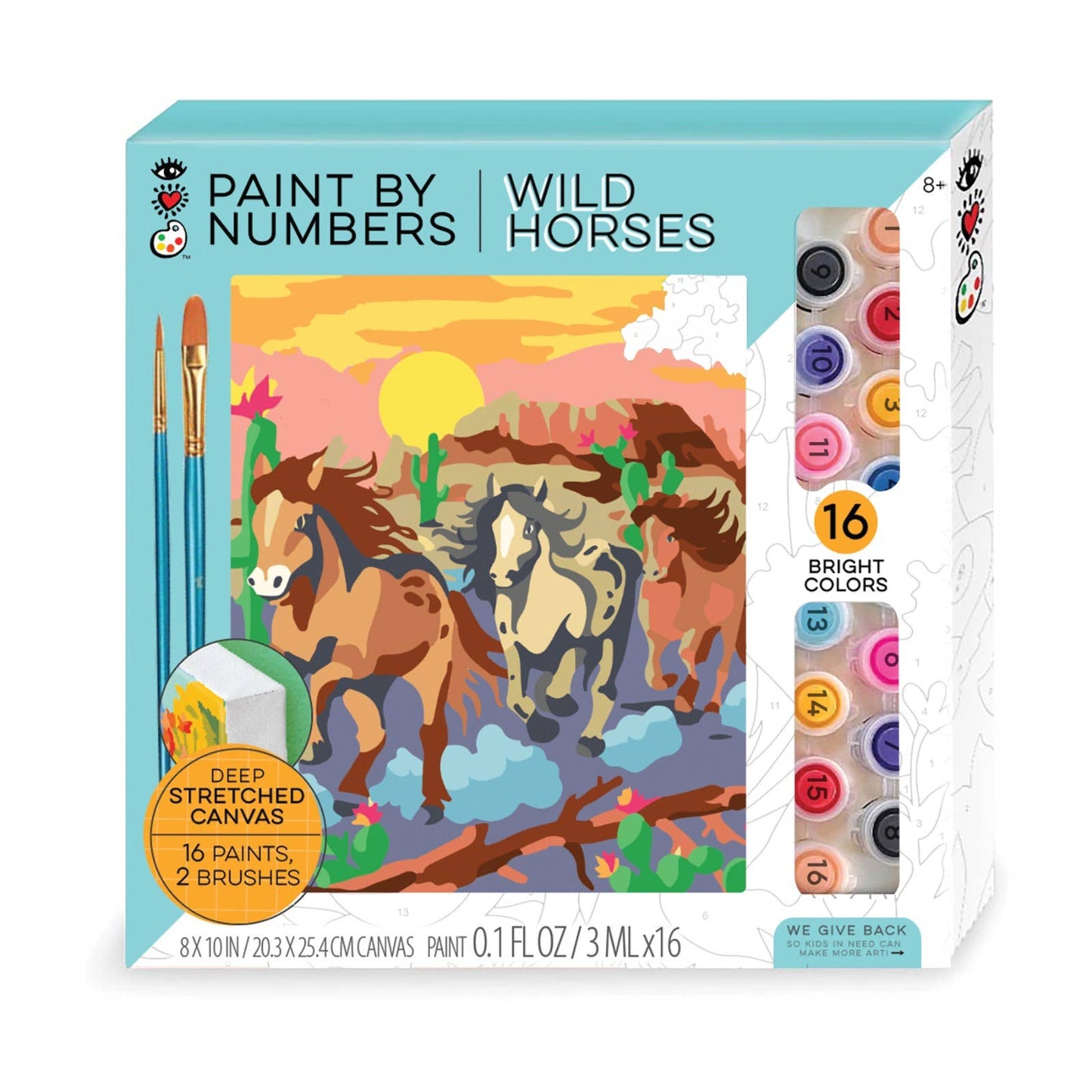 Art Kit (Ages 8+) IHeartArt Paint By Numbers Wild Horses