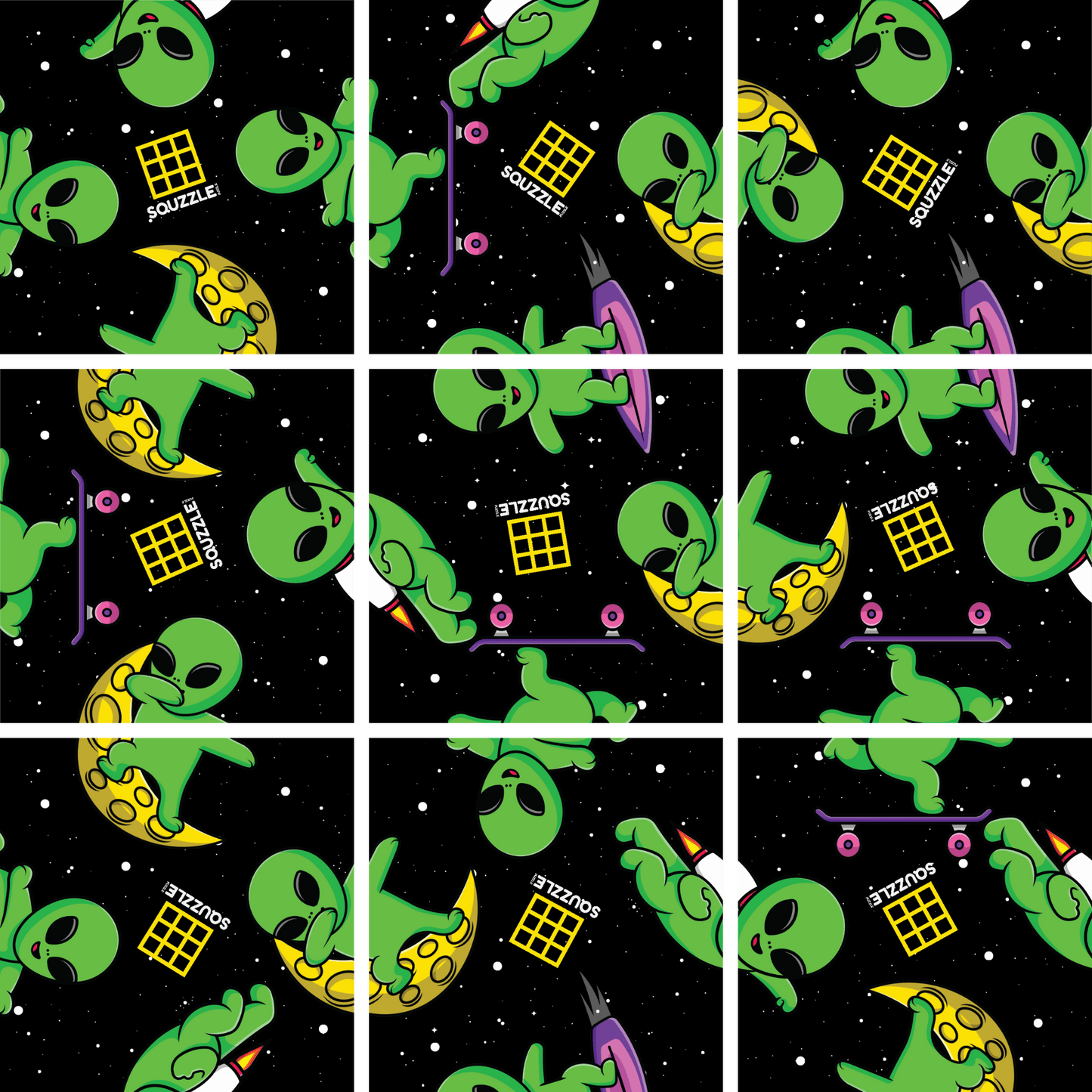 Brain Teaser (Ages 5+) Squzzle ALIENS