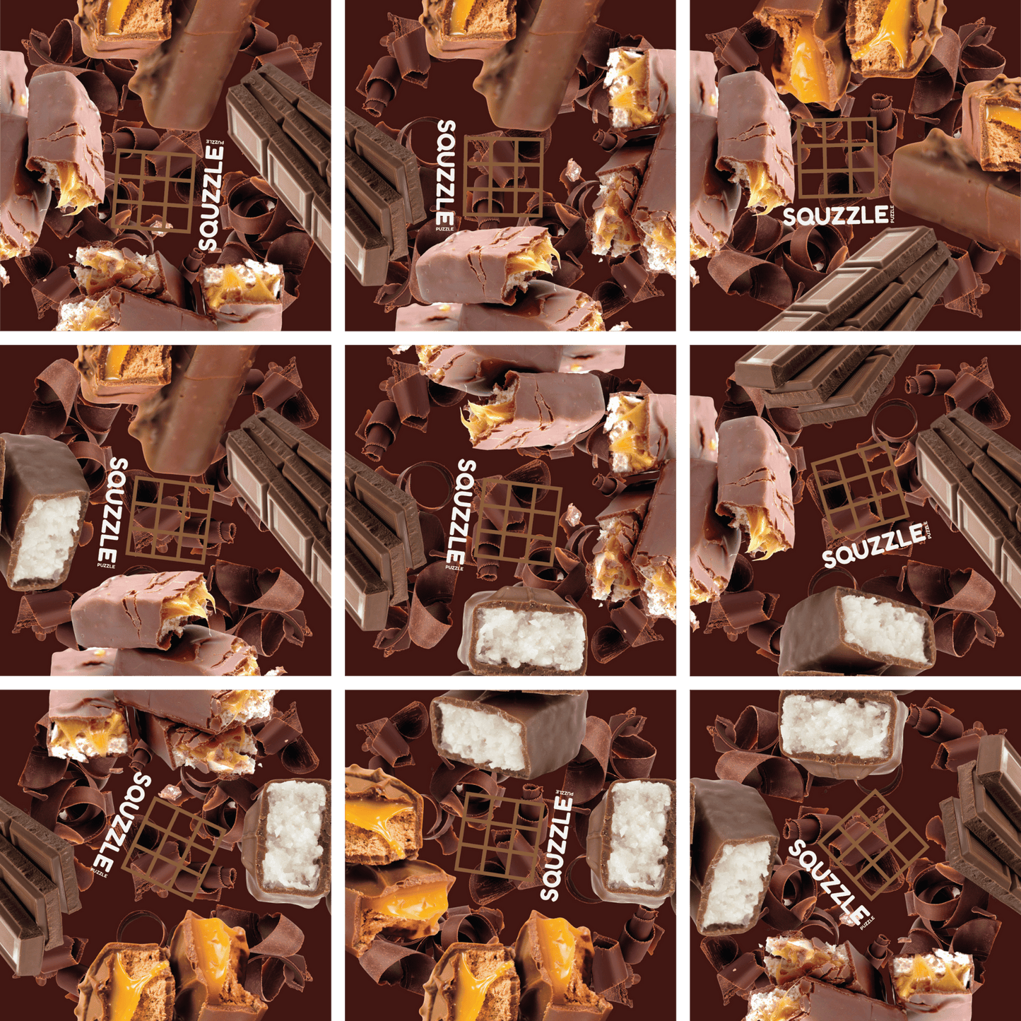 Brain Teaser (Ages 5+) Squzzle CHOCOLATE BARS