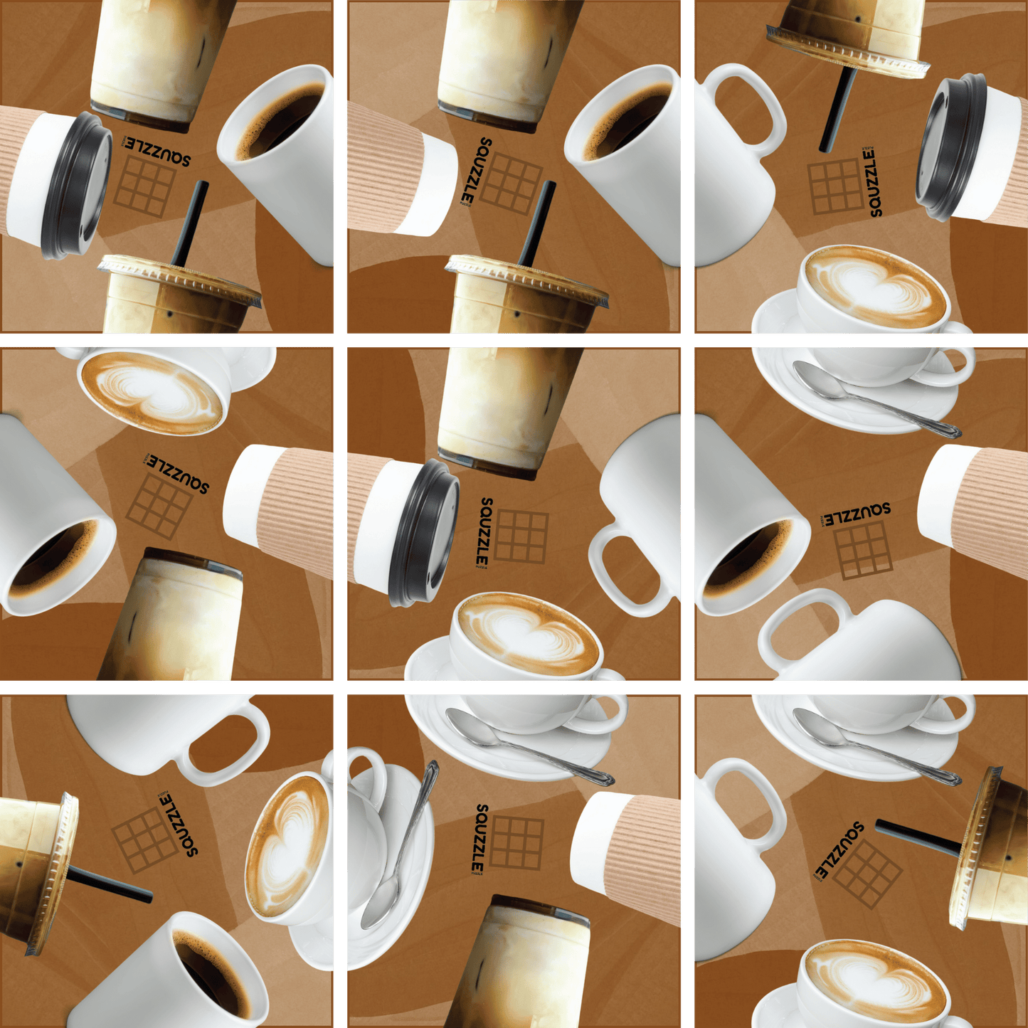 Brain Teaser (Ages 5+) Squzzle COFFEE BREAK