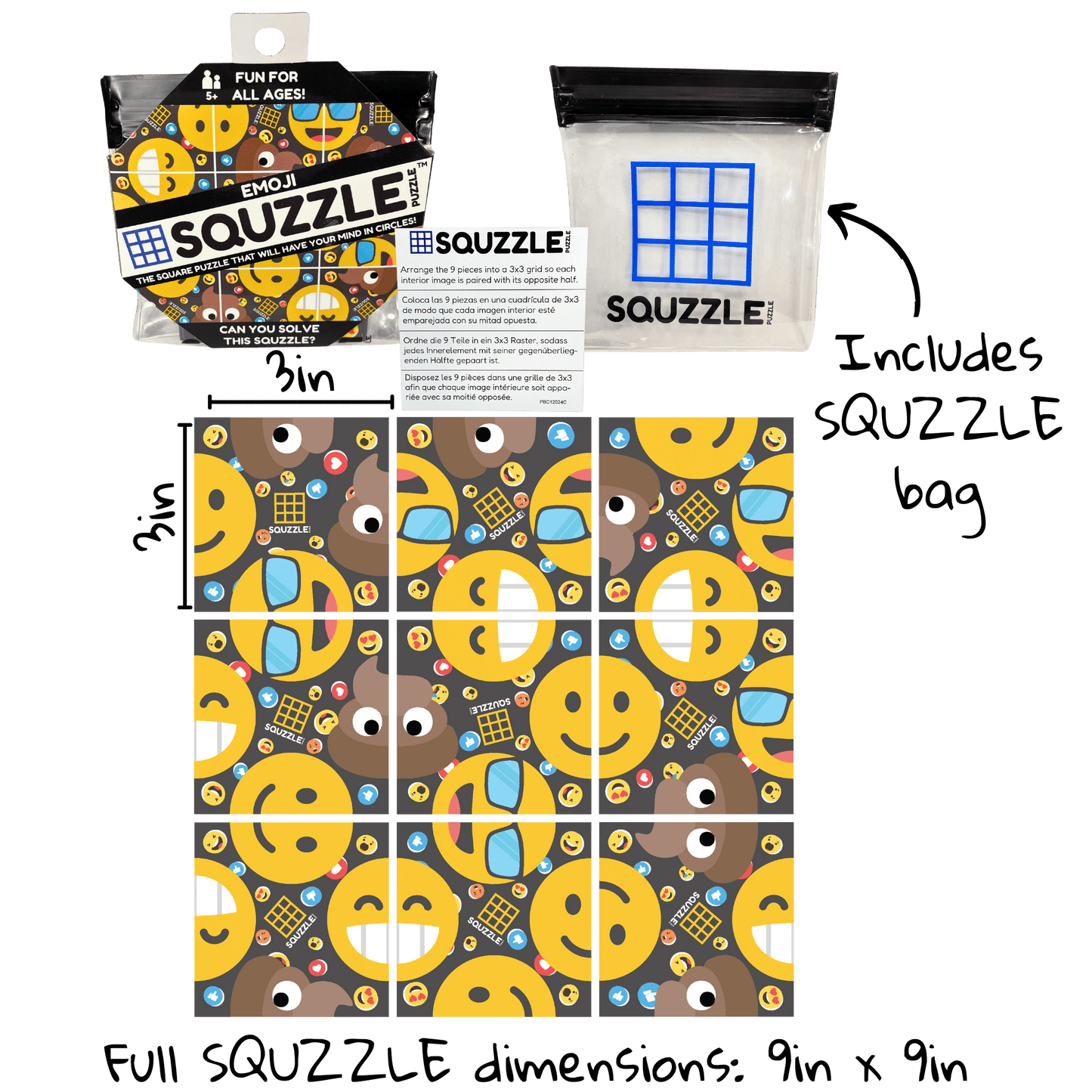 Brain Teaser (Ages 5+) Squzzle EMOJI