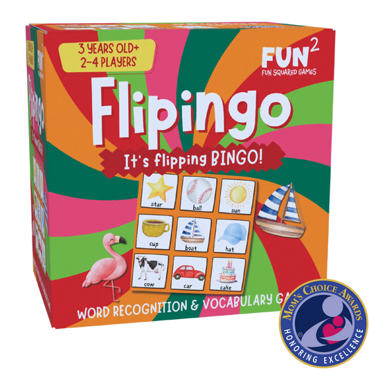 Board Game (Ages 3+) FLIPINGO Word recognition bingo game
