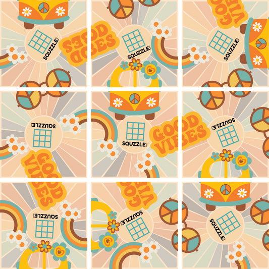 Brain Teaser (Ages 5+) Squzzle GOOD VIBES