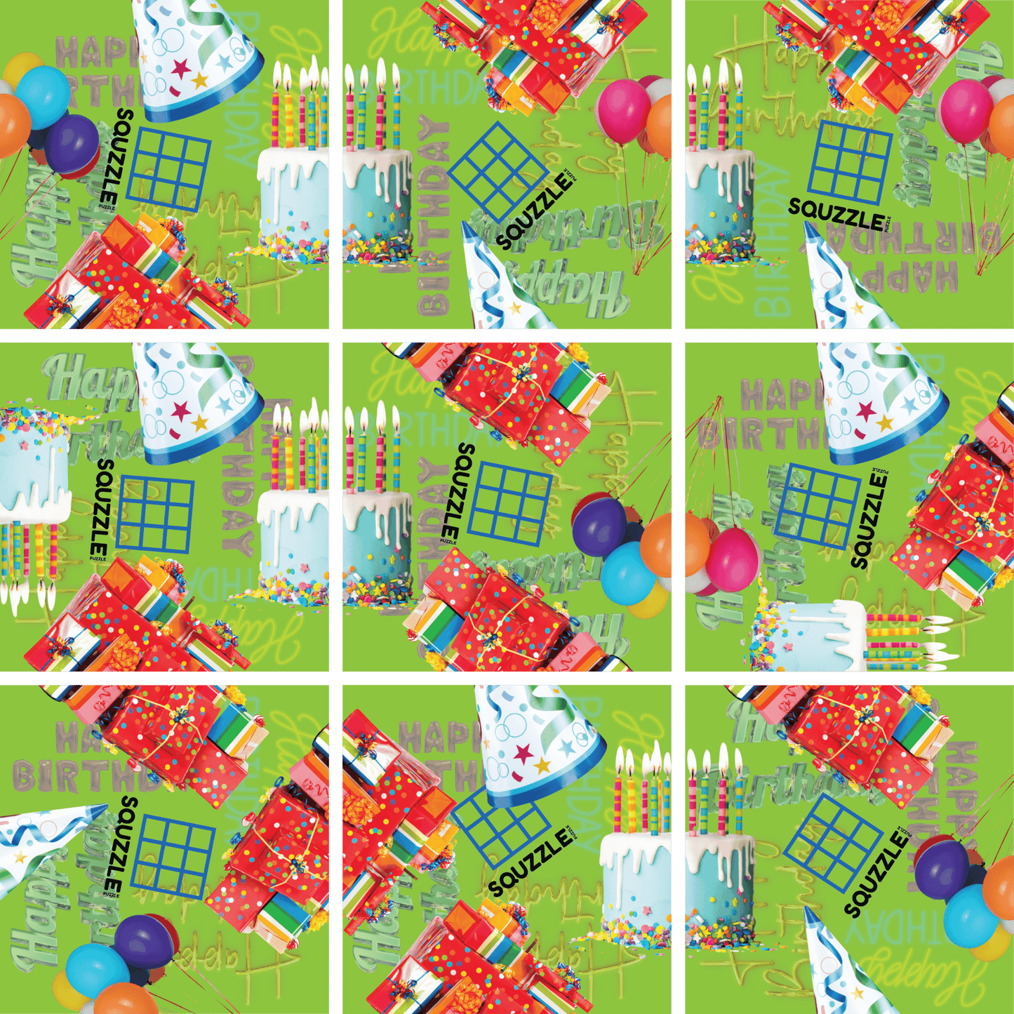 Brain Teaser (Ages 5+) Squzzle HAPPY BIRTHDAY