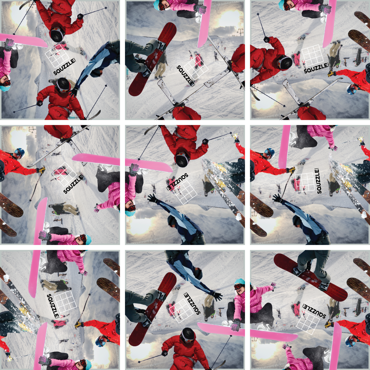 Brain Teaser (Ages 5+) Squzzle HIT THE SLOPES