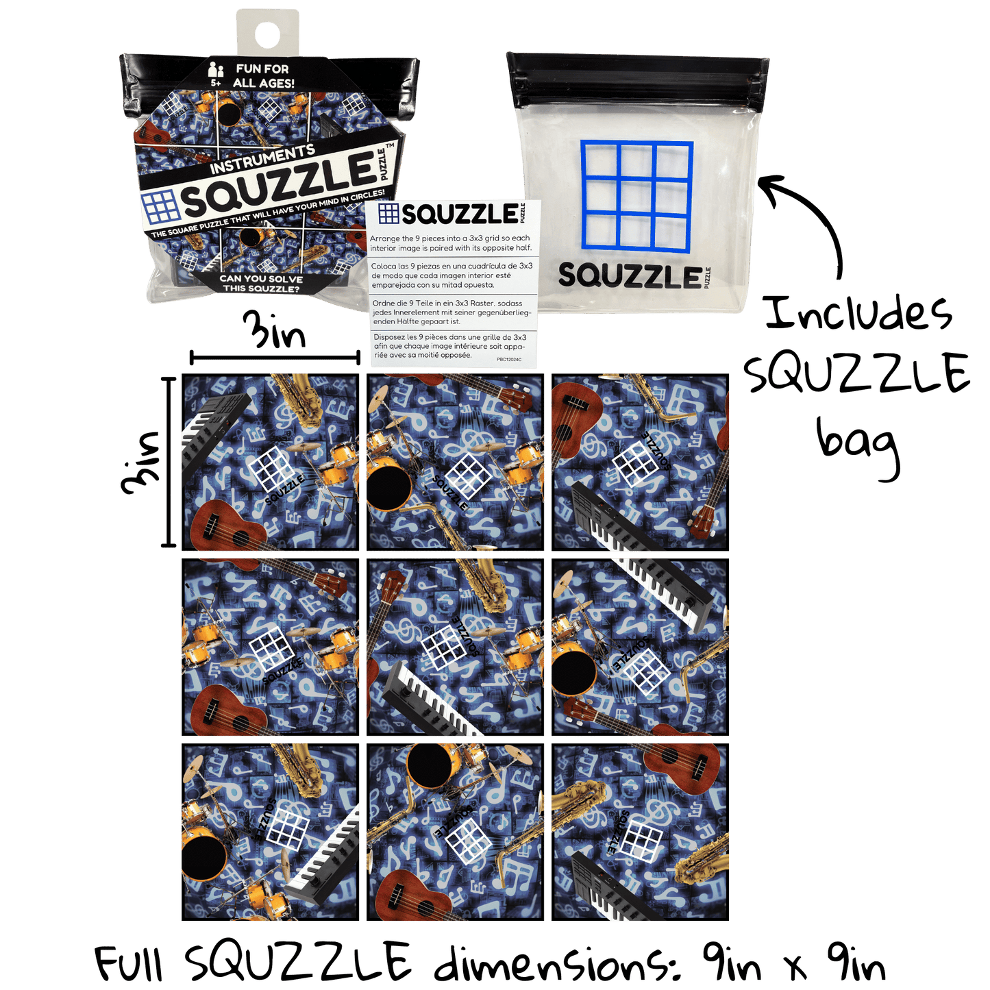 Brain Teaser (Ages 5+) Squzzle INSTRUMENTS