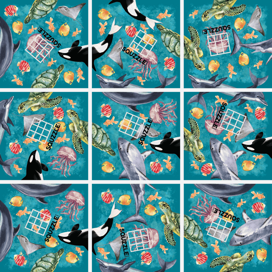 Brain Teaser (Ages 5+) Squzzle OCEAN LIFE