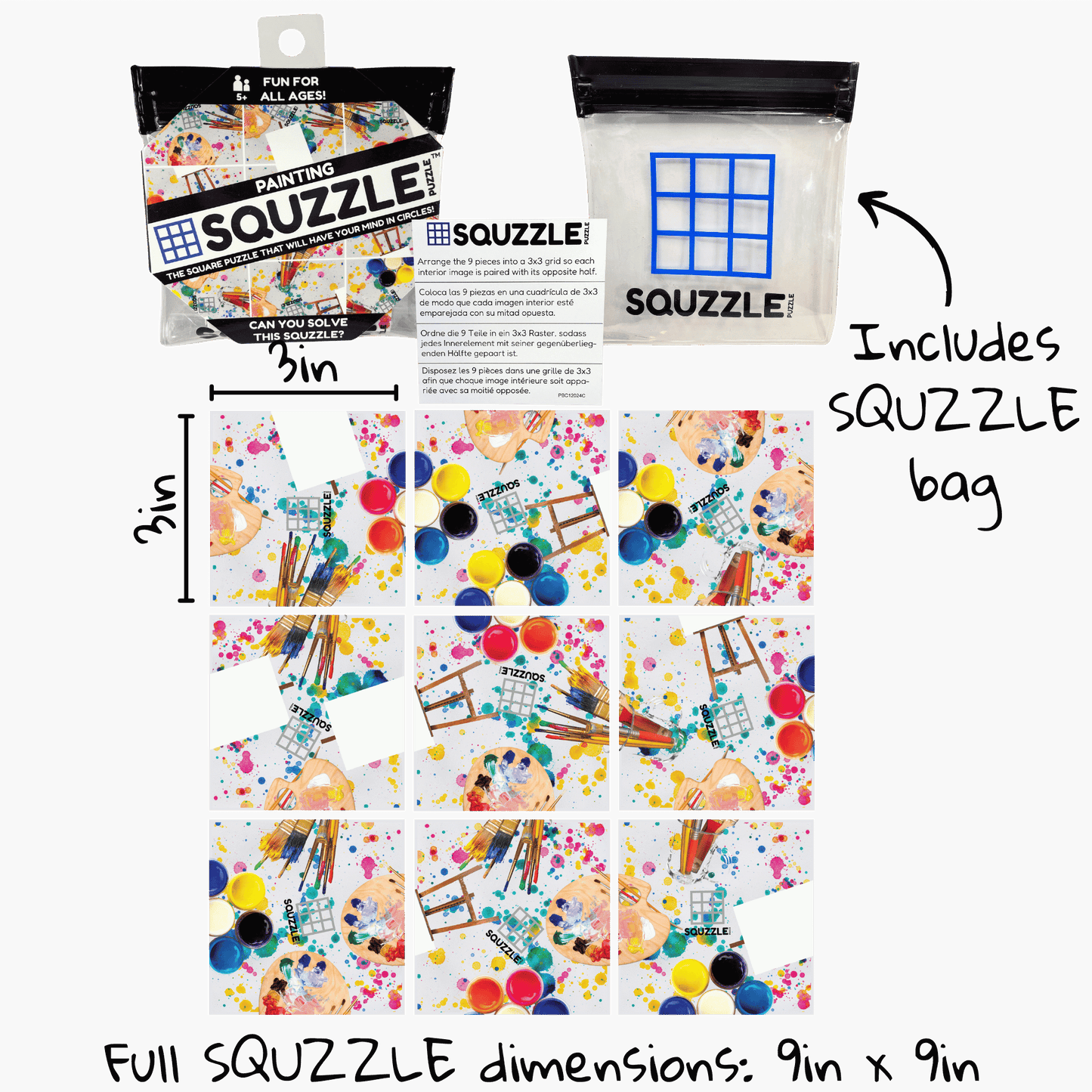 Brain Teaser (Ages 5+) Squzzle PAINTING