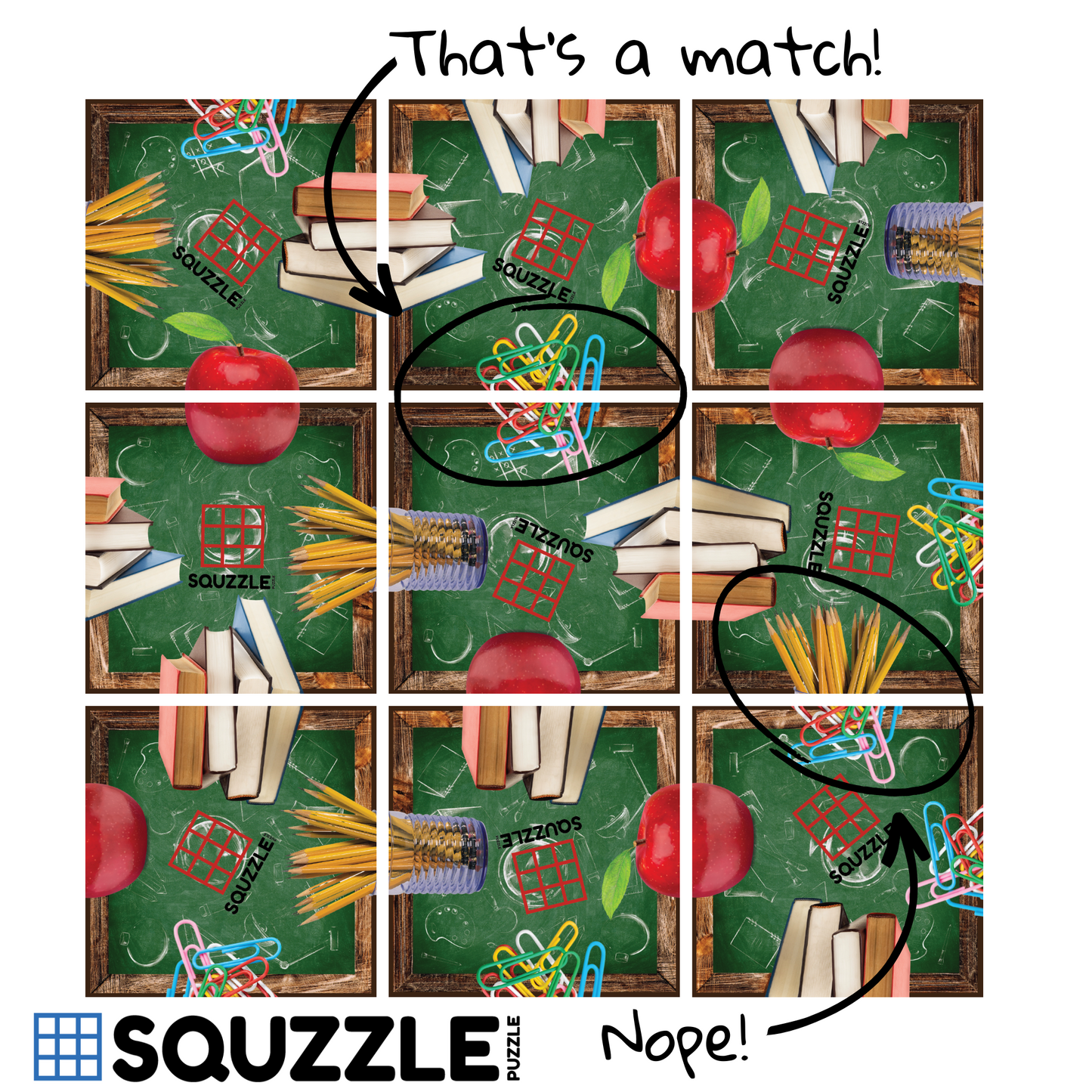 Brain Teaser (Ages 5+) Squzzle SCHOOL