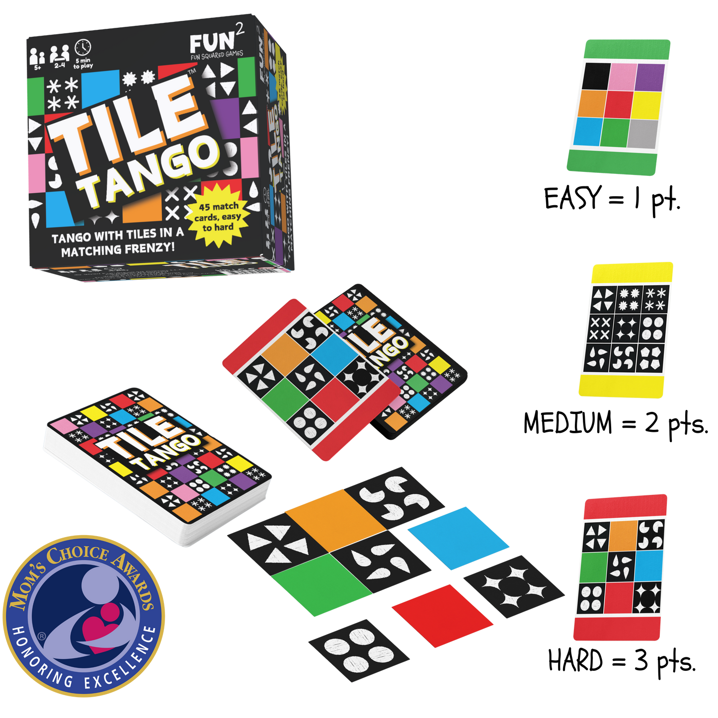 Board Game (Ages 5+) TILE TANGO Speed matching game