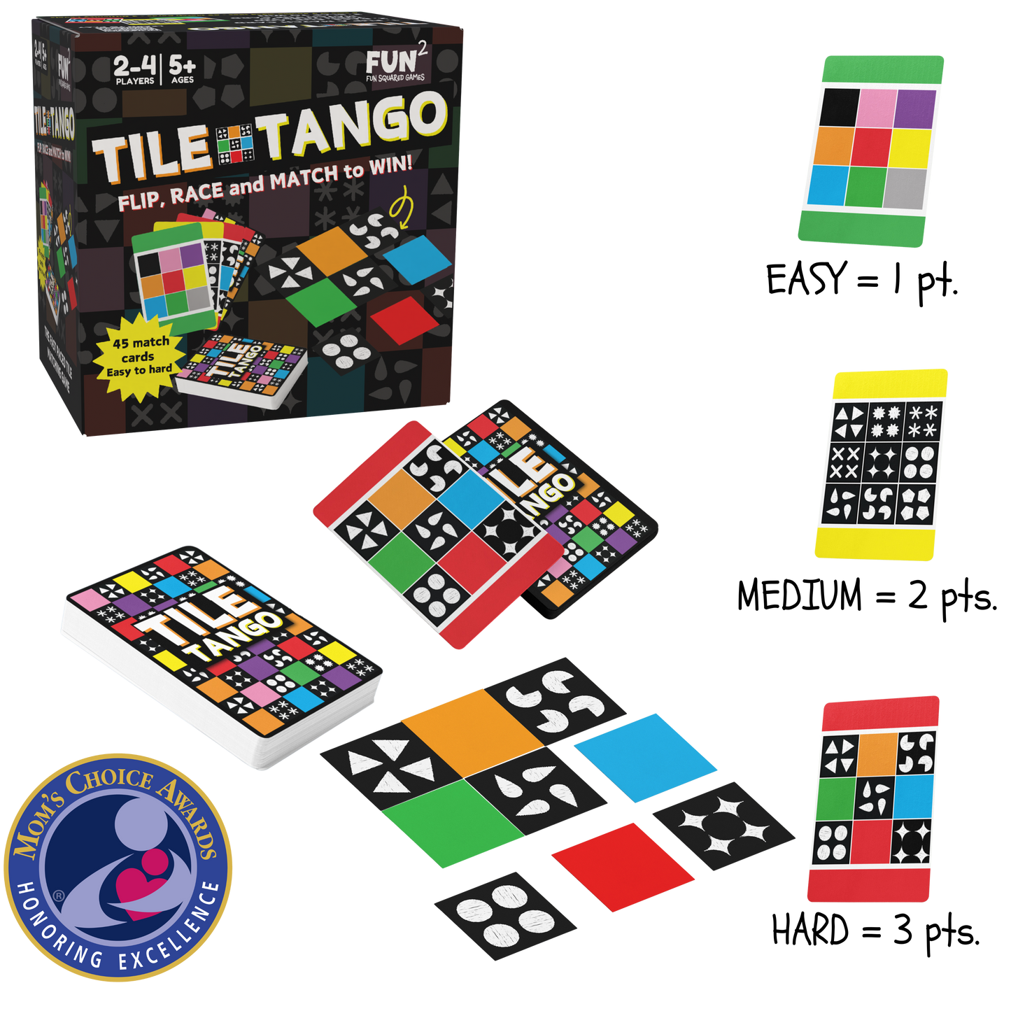 Board Game (Ages 5+) TILE TANGO Speed matching game