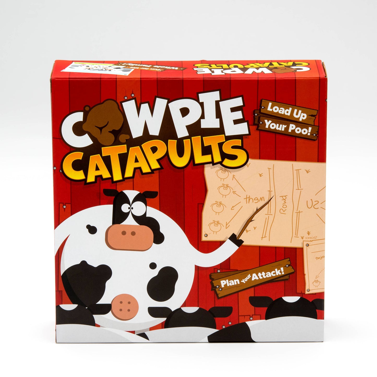 Board Game (Ages 6+) Cow Pie Catapults - Launching Action Farm Animals Board Game