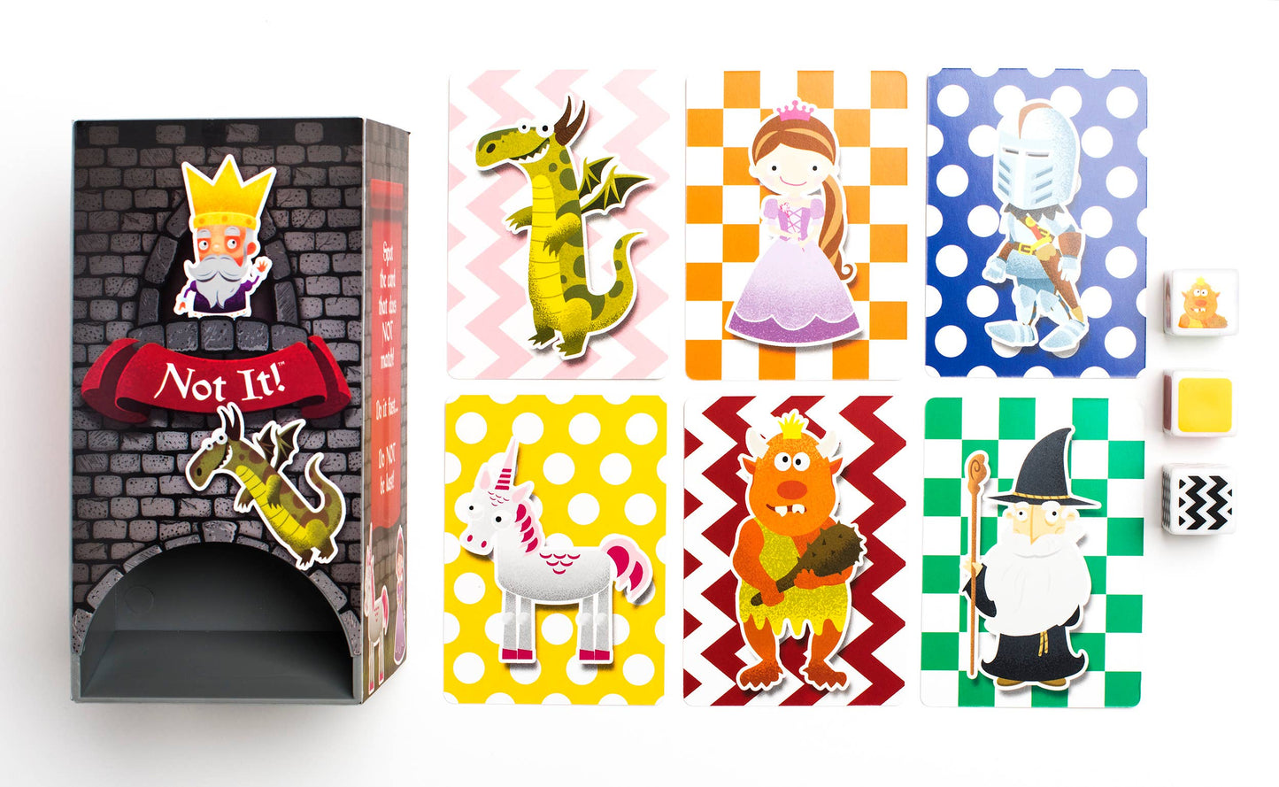 Dice Game (Ages 6+) Not It! Castle Land - Kings, Knights, Princesses, & Dragons!