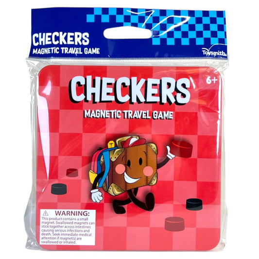 Travel Game (Ages 6+) On the Way Games Magnetic Checkers, Travel Game