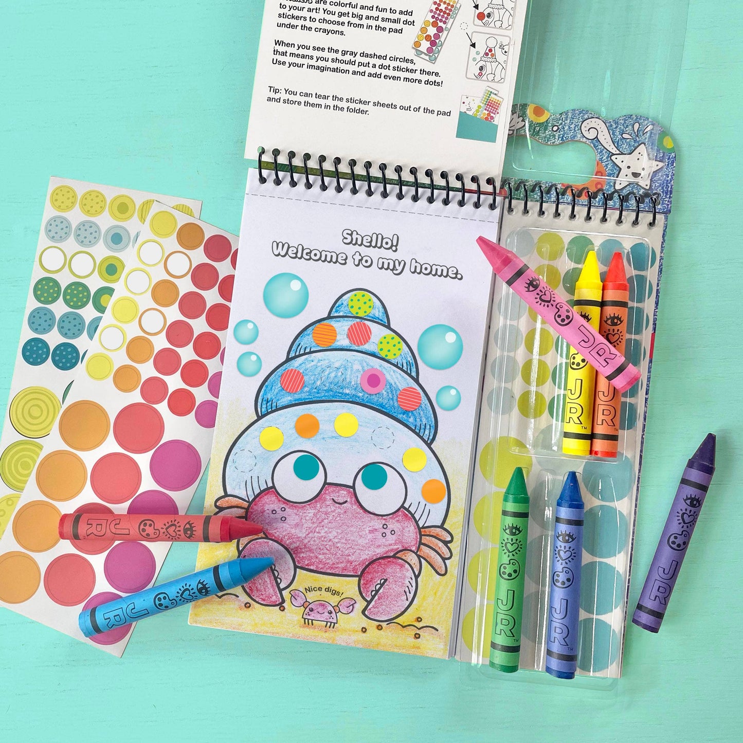 Art Kit (Ages 3+) IHeartArt Jr Art on the Go! Going Dotty Ocean