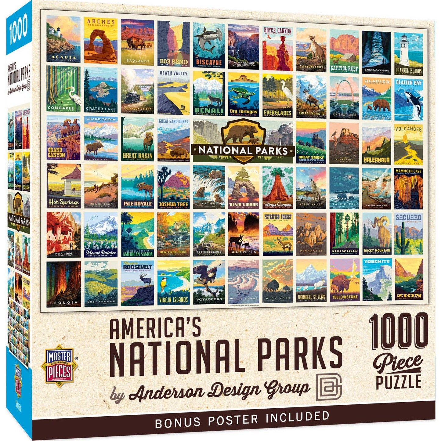 Puzzle (1000 pc) National Parks by Anderson Design Group 1000 Piece Puzzle