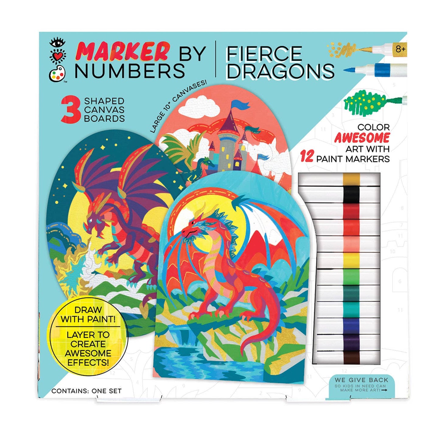Art Kit (Ages 8+) Marker By Number- Dragons