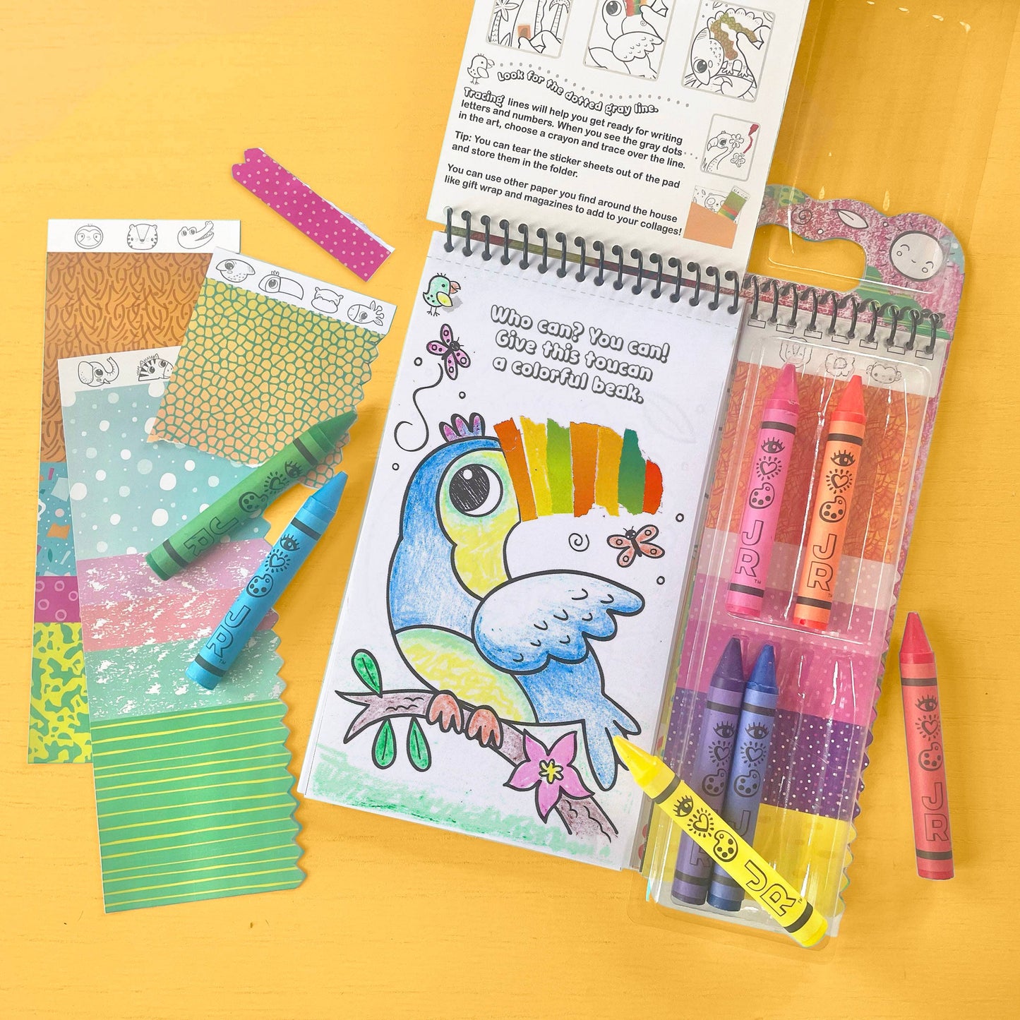 Art Kit (Ages 3+) IHeartArt Jr Art on the Go! Safari Collage